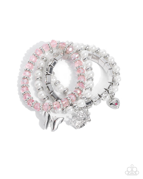 Paparazzi Feminine Charm - Pink Pearl Bracelet