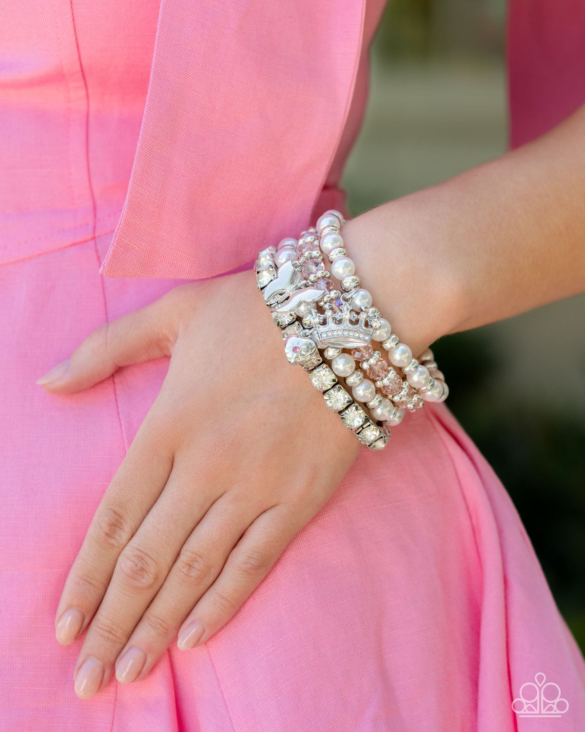 Paparazzi Feminine Charm - Pink Pearl Bracelet