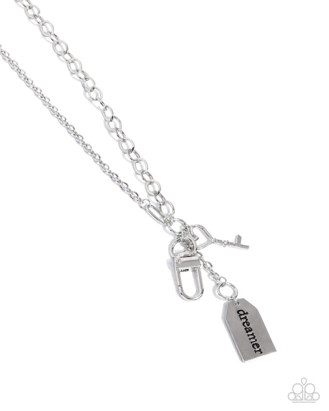 Paparazzi Dreamy Direction - Silver Lanyard Necklace