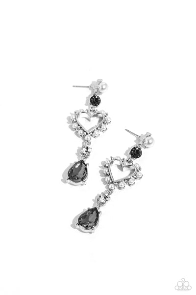 Paparazzi Dreamy Dowry Necklace and Lovers Lure Silver Earrings Set