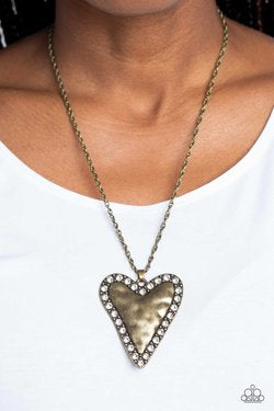 Paparazzi Radiant Romeo - Brass Heart Necklace