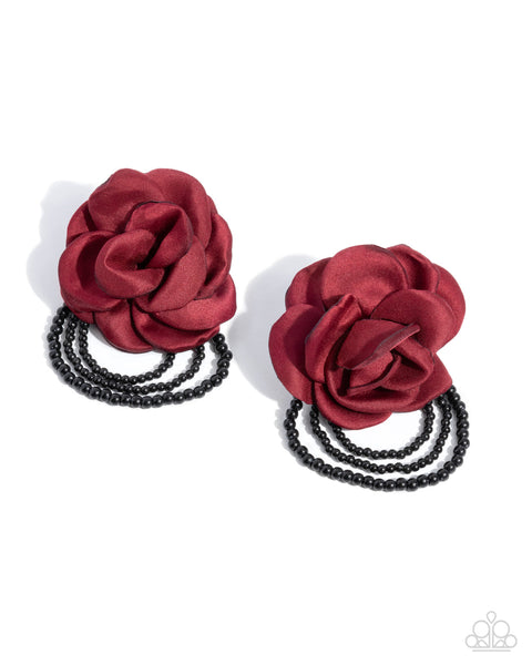 Paparazzi Dramatic Dame Red Earrings