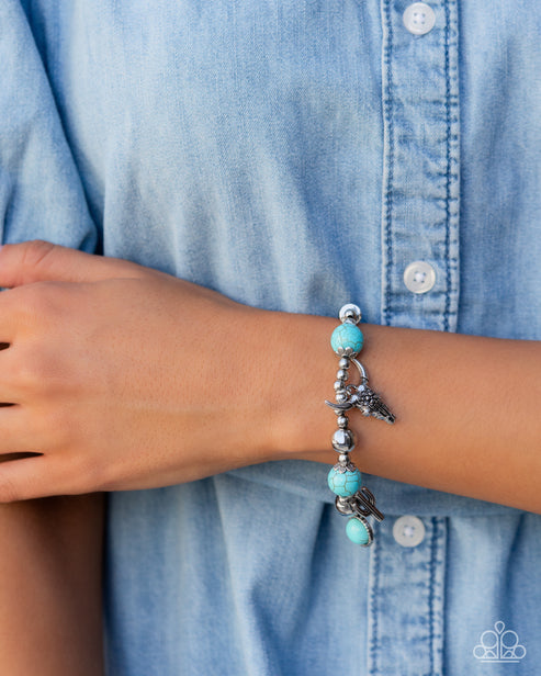 Paparazzi Western Welcome Blue Bracelet