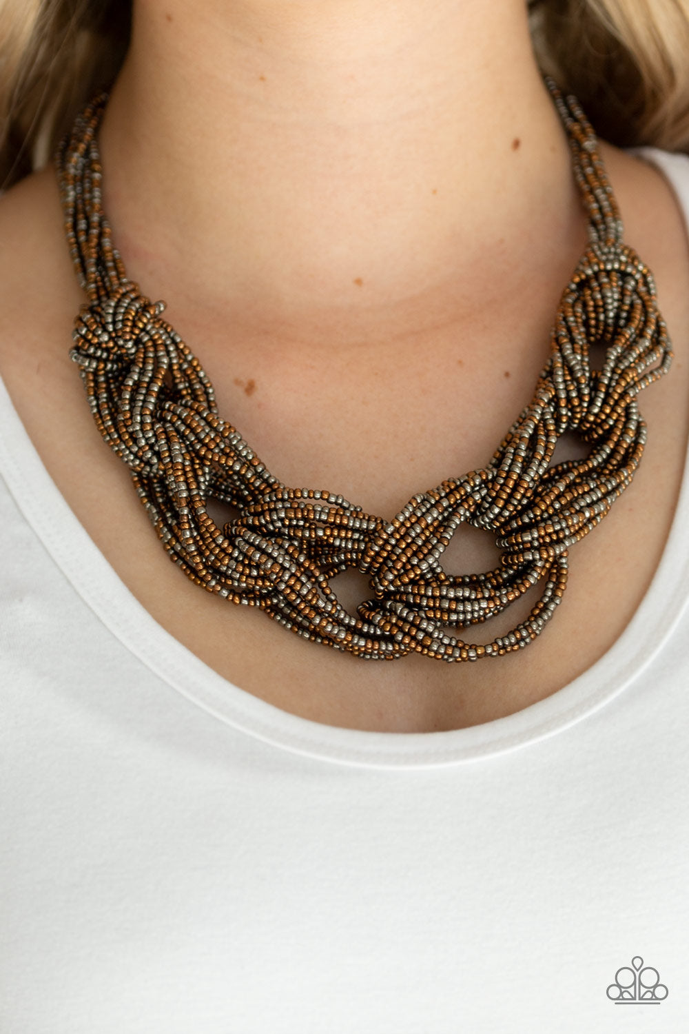 Paparazzi City Catwalk Sees Bead Copper Necklace