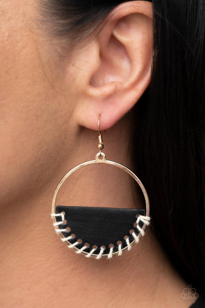 Paparazzi Lavishly Laid Back - Black Earrings