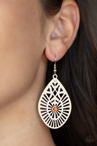 Paparazzi Modern Mural Earrings Brown