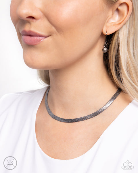 Paparazzi Simply Scintillating - Black Choker Necklace