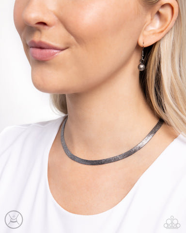 Paparazzi Simply Scintillating - Black Choker Necklace