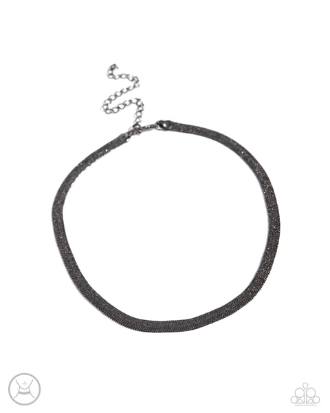 Paparazzi Simply Scintillating - Black Choker Necklace