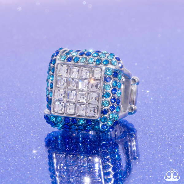 Paparazzi Medium Square Blue Ring