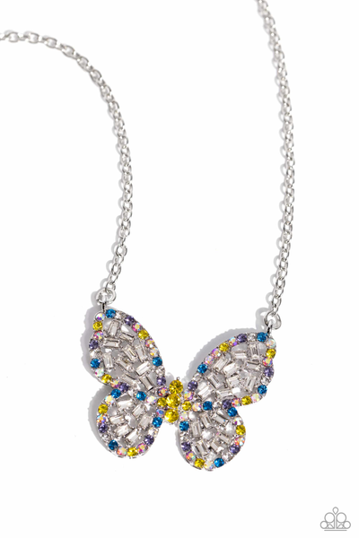 Paparazzi Aerial Academy - Yellow Butterfly Necklace