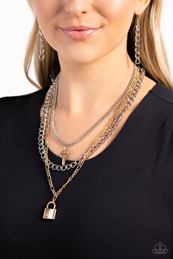 Lock & Key Layer Necklace – Love Stylize