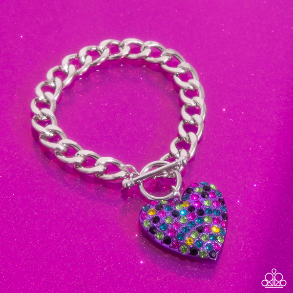 Enamored Elegance - Heart Purple Bracelet