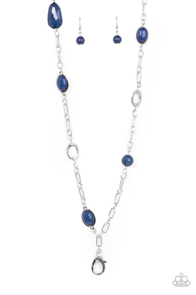 Paparazzi Barcelona Bash Blue Lanyard Necklace