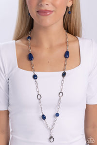 Paparazzi Barcelona Bash Blue Lanyard Necklace