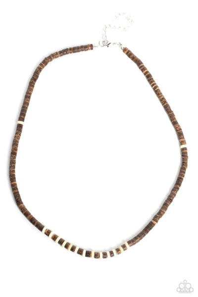 Paparazzi The WOOD Times Urban Necklace White