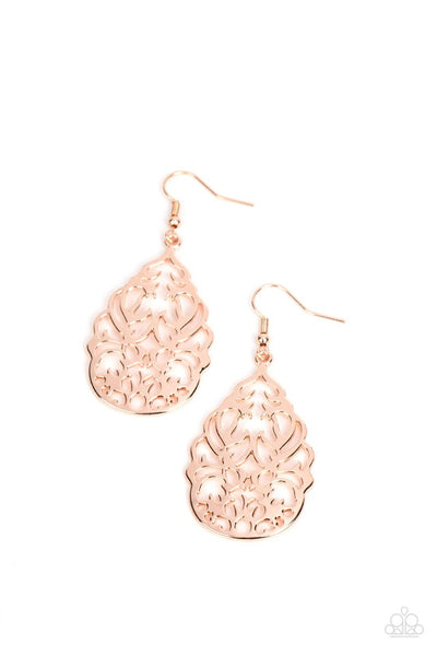 Paparazzi Vineyard Vista - Rose Gold Earrings