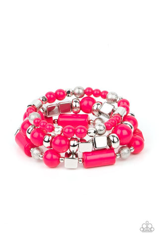 Paparazzi Perfectly Prismatic - Pink Bracelet