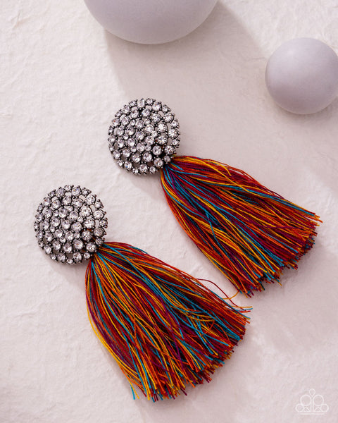 Paparazzi Yarn Yearbook  Multi Earrings