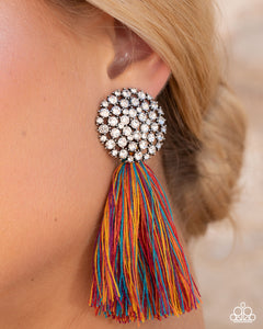 Paparazzi Yarn Yearbook  Multi Earrings