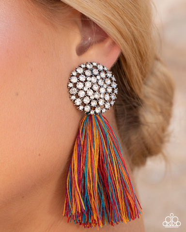 Paparazzi Yarn Yearbook  Multi Earrings