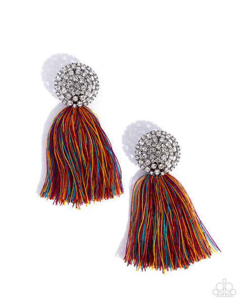 Paparazzi Yarn Yearbook  Multi Earrings