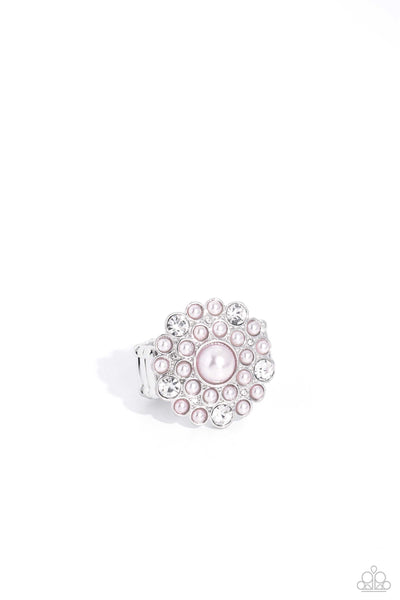 Paparazzi Gatsby Gait - Pink Pearl Ring