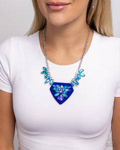 COMING SOON Paparazzi Scintillating Shield Necklace Blue