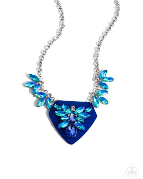 COMING SOON Paparazzi Scintillating Shield Necklace Blue