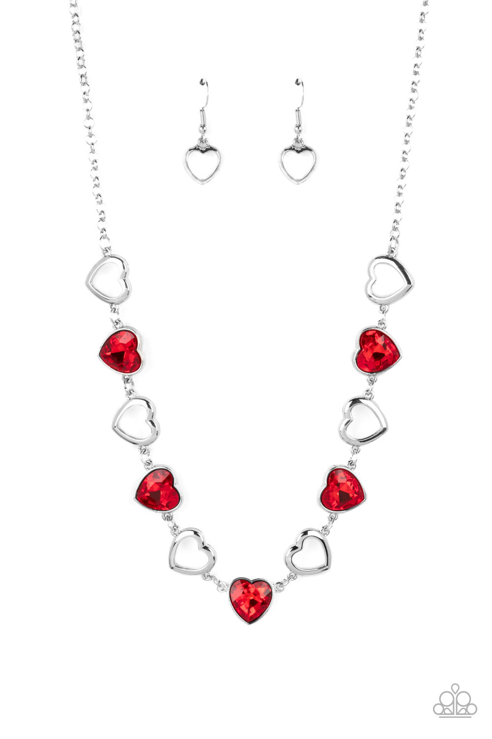 Paparazzi Contemporary Cupid - Red Heart Necklace