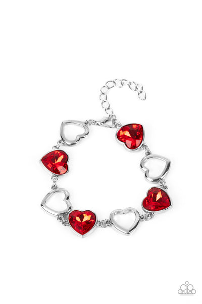 Contemporary Cupid and Sentimental Sweethearts Bracelet Red Set