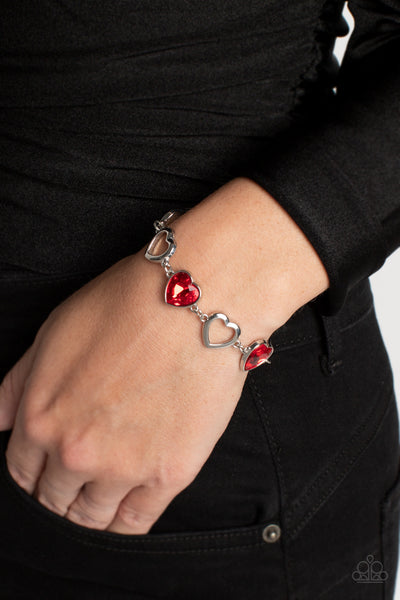 Contemporary Cupid and Sentimental Sweethearts Bracelet Red Set