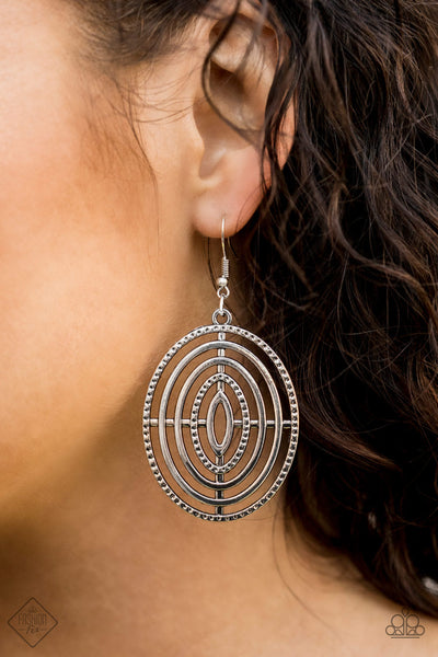 Paparazzi Totally on Target  Silver Earrings