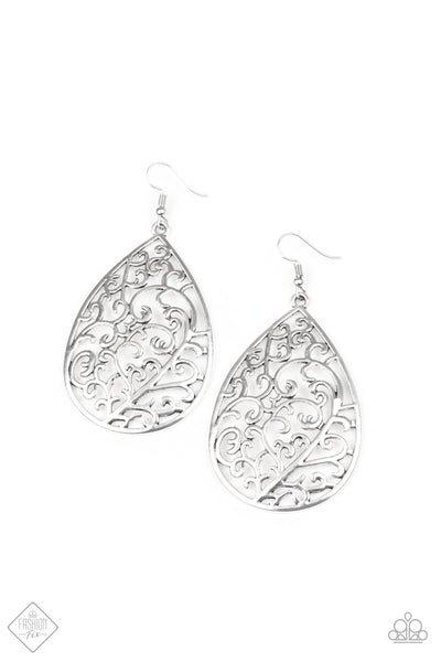 Paparazzi Grrapevine, Grandeur Silver Earrings