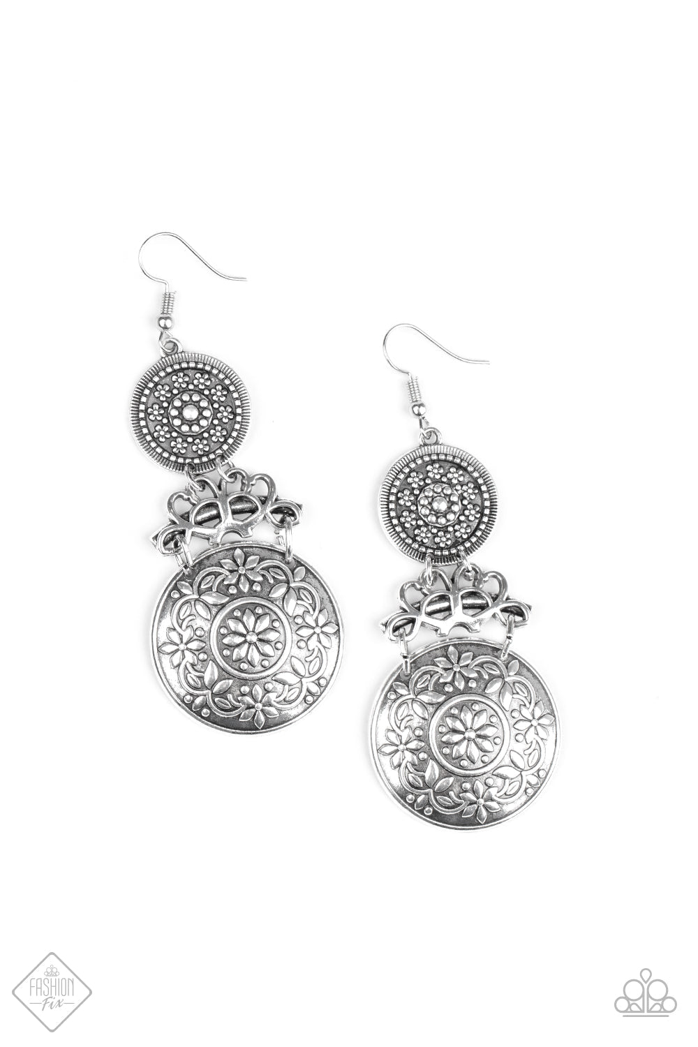 Paparazzi Garden Adventure, Silver Earrings