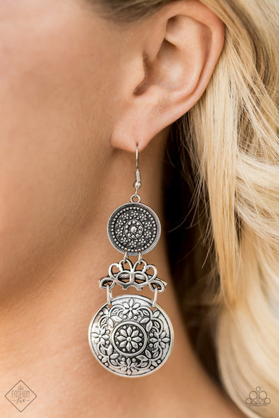 Paparazzi Garden Adventure, Silver Earrings