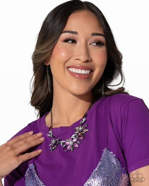 Paparazzi Floral Protocol Purple Necklace