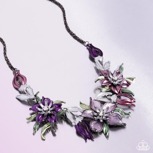 Paparazzi Floral Protocol Purple Necklace