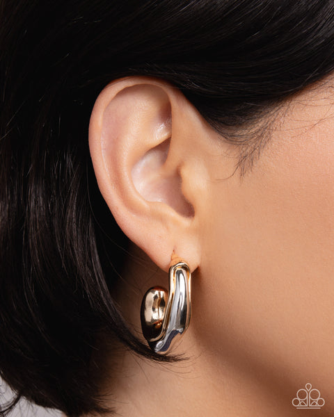 Paparazzi Metallic Multicolored Mini Hoop Earring