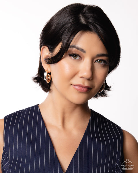 Paparazzi Metallic Multicolored Mini Hoop Earring