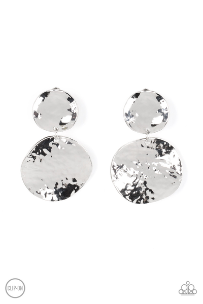 Paparazzi Rush Hour - Silver Clip on Earrings