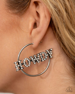 COMING SOON Paparazzi Paparazzi Howdy Hoedown - White Hoop Earrings