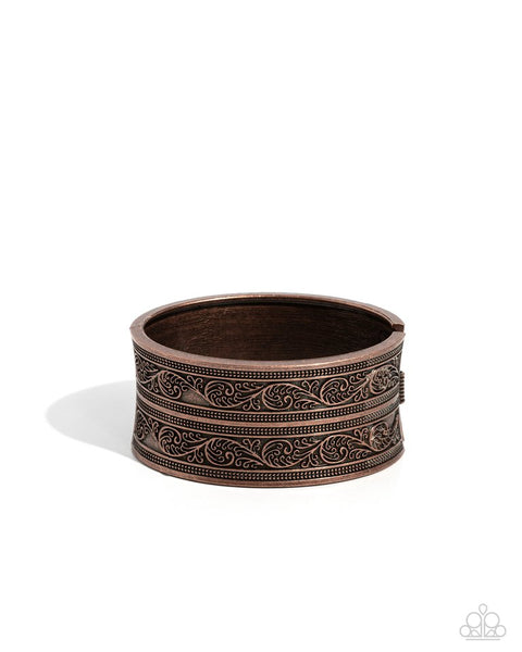 Paparazzi Eclectic European Copper Hinged racelet