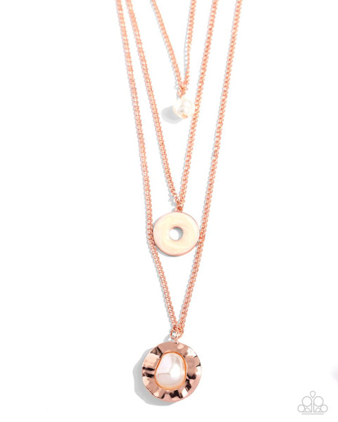 Paparazzi Refined Reaction Shiny Copper Necklace