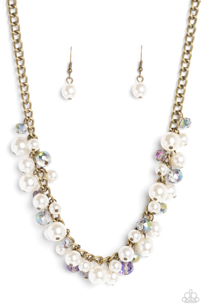 Paparazzi Glinting Goddess Brass UV Necklace