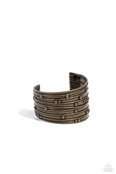 Paparazzi Mechanical Motif Cuff Brass Bracelet
