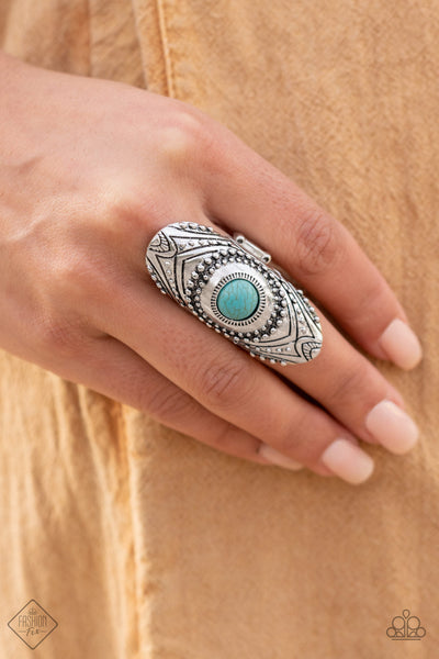 Paparazzi Rural Residence Blue Ring