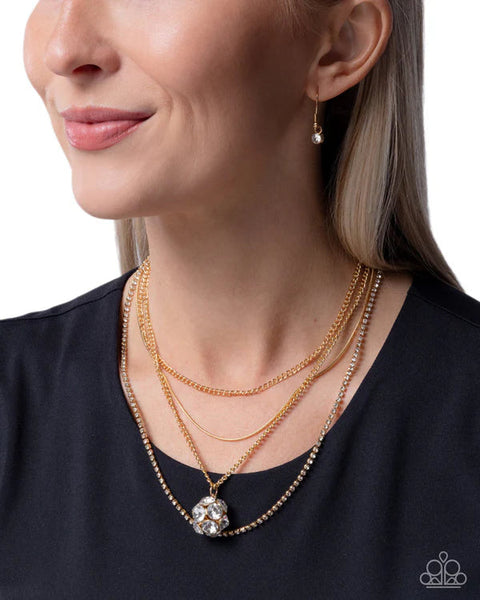 Paparazzi Captivating Construction Gold Necklace