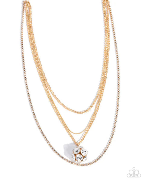 Paparazzi Captivating Construction Gold Necklace