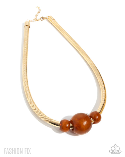 Paparazzi Sleek Shift Necklace Gold